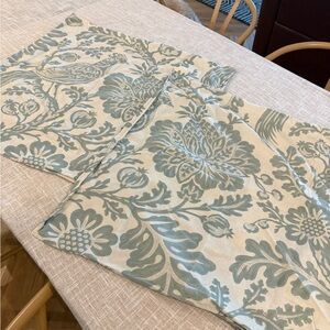 Pottery Barn Floral Pillow Covers in Cream and Green